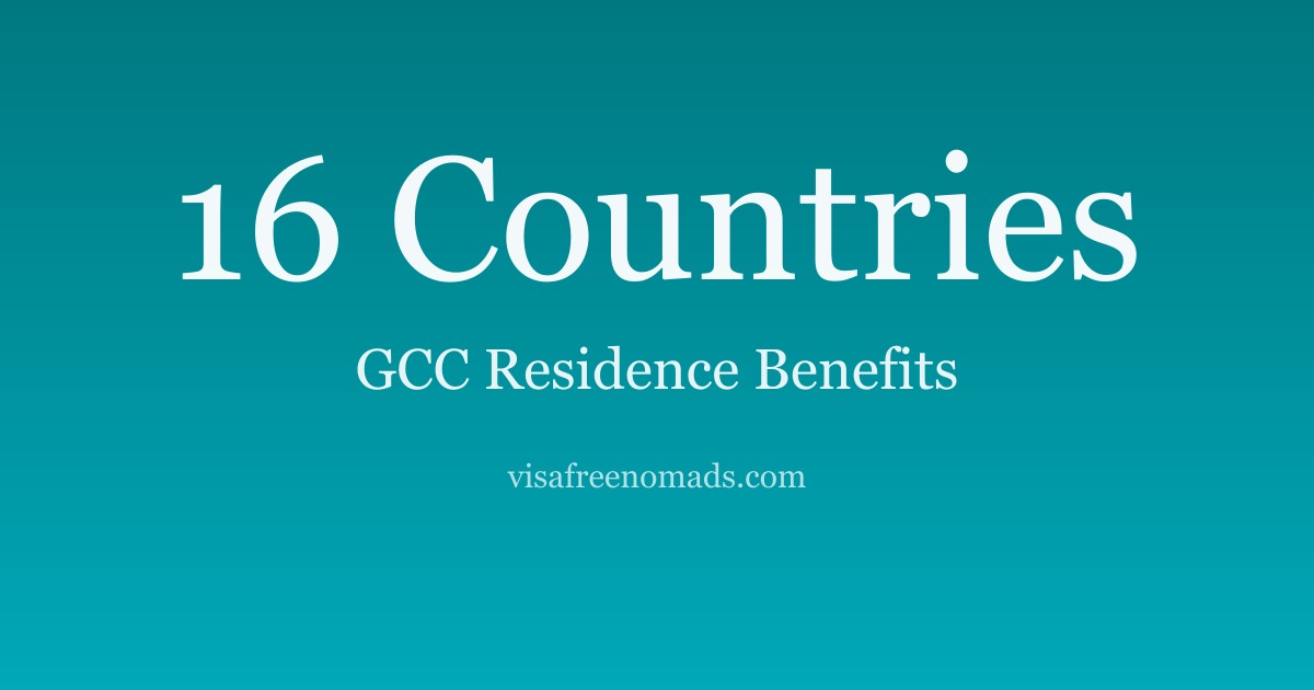 21 Countries You Can Visit with a GCC Residence (2026)