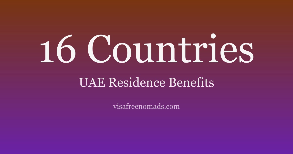 UAE Residence: 21 Countries for Weak Passports (2026)