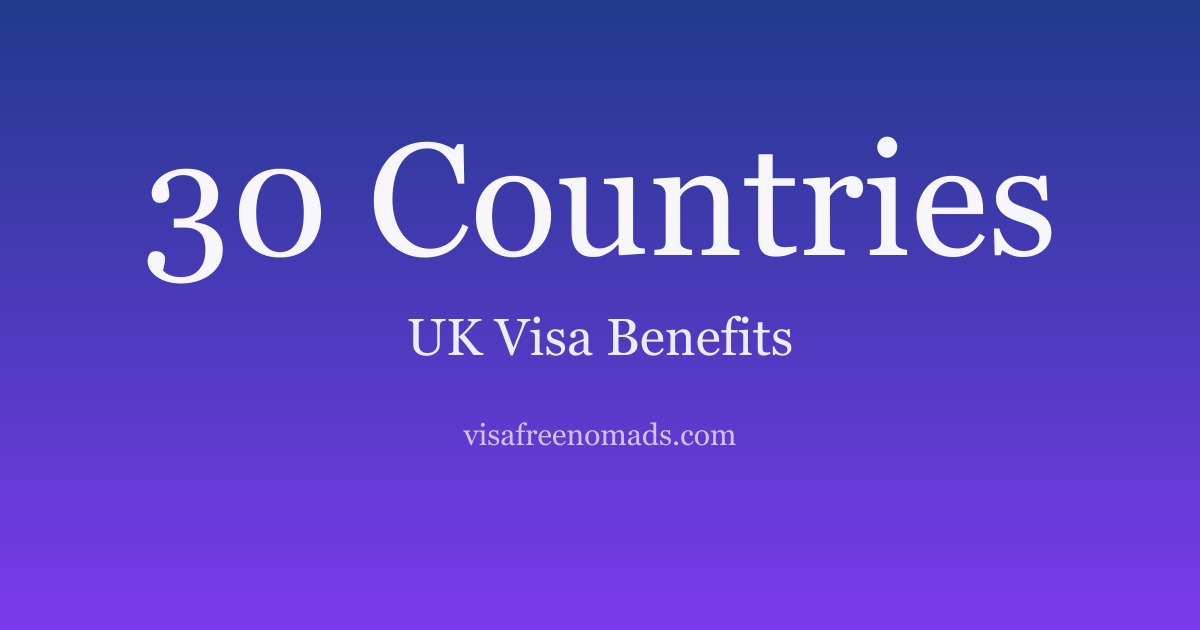30 Countries You Can Visit with a UK Visa (2026)